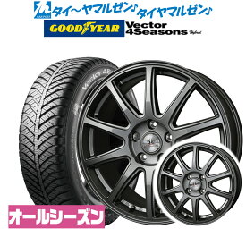 [6/4～10]割引クーポン配布新品 オールシーズンタイヤ ホイール4本セットBADX ロクサーニスポーツ SP1015インチ 6.0Jグッドイヤー VECTOR ベクター 4Seasons ハイブリッド 185/55R15