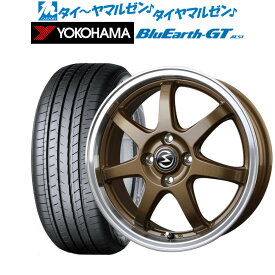 [5/18]ストアポイント3倍!!新品 サマータイヤ ホイール4本セットBADX エスホールド S-7S15インチ 4.5Jヨコハマ BluEarth ブルーアース GT (AE51) 165/55R15