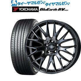 [6/4～10]割引クーポン配布新品 サマータイヤ ホイール4本セットレイズ HOMURA ホムラ 2×9 Plus JET BLACK EDITION III18インチ 7.5Jヨコハマ BluEarth ブルーアース RV03(RV-03)215/45R18