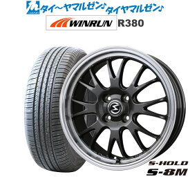 [6/4～10]割引クーポン配布新品 サマータイヤ ホイール4本セットBADX エスホールド S-8M14インチ 4.5JWINRUN ウインラン R380155/65R14