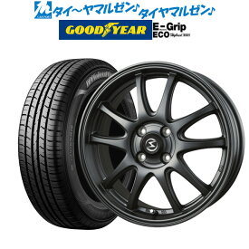 [4/24～26]割引クーポン配布新品 サマータイヤ ホイール4本セットBADX エスホールド S-5V14インチ 4.5Jグッドイヤー エフィシエント グリップ エコ EG01155/65R14