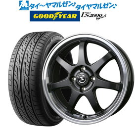 [4/18]ストアポイント3倍!!新品 サマータイヤ ホイール4本セットBADX エスホールド S-7S15インチ 5.5Jグッドイヤー イーグル LS2000 ハイブリッド2(HB2)185/55R15