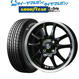 [4/24～26]割引クーポン配布新品 サマータイヤ ホイール4本セットBADX エスホールド S-5V14インチ 4.5Jグッドイヤー エフィシエント グリップ エコ EG01155/65R14