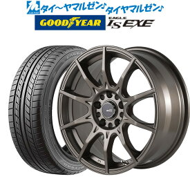 [4/1]P5倍+最大100%ポイントバック！★要エントリー新品 サマータイヤ ホイール4本セット5ZIGEN ゴジゲン ブラックマン ジーアイ17インチ 7.0Jグッドイヤー イーグル LS EXE（エルエス エグゼ）205/40R17