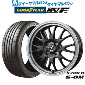 [6/4～10]割引クーポン配布新品 サマータイヤ ホイール4本セットBADX エスホールド S-8M15インチ 4.5Jグッドイヤー イーグル RV-F(RVF)165/55R15