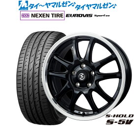 [6/4～10]割引クーポン配布新品 サマータイヤ ホイール4本セットBADX エスホールド S-5V(5穴)18インチ 7.0JNEXEN ネクセン ロードストーン ユーロビズ Sport 04225/45R18