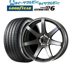 [6/4～10]割引クーポン配布新品 サマータイヤ ホイール4本セットエンケイ PF0717インチ 7.0Jグッドイヤー イーグル F1 アシメトリック6205/45R17