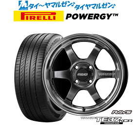 新品 サマータイヤ ホイール4本セットレイズ ボルクレーシング TE37 KCR PROGRESSIVE MODEL15インチ 5.5Jピレリ POWERGY (パワジー)165/55R15