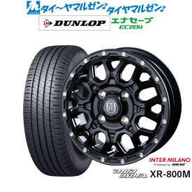 [6/1]P5倍+最大100%ポイントバック！★要エントリー新品 サマータイヤ ホイール4本セットインターミラノ マッドバーン XR-800M14インチ 4.5Jダンロップ ENASAVE エナセーブ EC204155/55R14