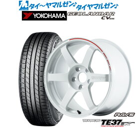 [6/4～10]割引クーポン配布新品 サマータイヤ ホイール4本セットレイズ ボルクレーシング TE37 サーガ S-plus TIME ATTACK EDITION18インチ 8.0Jヨコハマ GEOLANDAR ジオランダー CV (G058)225/60R18