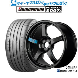 新品 サマータイヤ ホイール4本セットレイズ グラムライツ 57 CR SPEC-M18インチ 7.5Jブリヂストン POTENZA ポテンザ S007A235/45R18