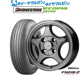 [4/24～26]割引クーポン配布新品 サマータイヤ ホイール4本セット5ZIGEN ゴジゲン プロレーサー FN01R-C STV12インチ 4.0Jブリヂストン ECOPIA エコピア R710145/80R12