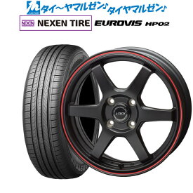 [6/4～10]割引クーポン配布新品 サマータイヤ ホイール4本セットトライアルファ J-TECH S-6 Black Edition14インチ 4.5JNEXEN ネクセン ロードストーン ユーロビズ HP02155/65R14