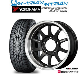 [6/4～10]割引クーポン配布新品 サマータイヤ ホイール4本セットレイズ A・LAP エーラップ-ジェイ16インチ 5.5Jヨコハマ GEOLANDAR ジオランダー A/T(G015)185/85R16