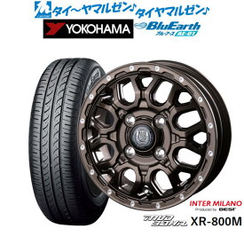 [6/1]P5倍+最大100%ポイントバック！★要エントリー新品 サマータイヤ ホイール4本セットインターミラノ マッドバーン XR-800M14インチ 4.5Jヨコハマ BluEarth ブルーアース (AE-01)155/55R14