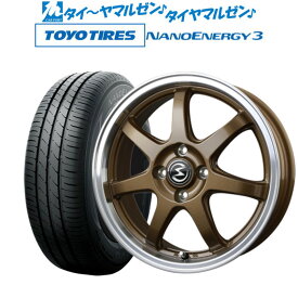 [4/18]ストアポイント3倍!!新品 サマータイヤ ホイール4本セットBADX エスホールド S-7S15インチ 4.5Jトーヨータイヤ NANOENERGY ナノエナジー 3 165/55R15