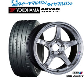 [6/1]P5倍+最大100%ポイントバック！★要エントリー新品 サマータイヤ ホイール4本セットタナベ SSR GT X0318インチ 7.5Jヨコハマ ADVAN アドバン Sport (V107)225/45R18