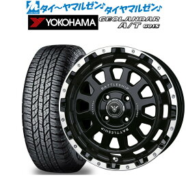 [4/24～26]割引クーポン配布新品 サマータイヤ ホイール4本セットBADX ロクサーニ バトルシップ NEO(ネオ)(4-100)14インチ 4.5Jヨコハマ GEOLANDAR ジオランダー A/T(G015)155/65R14