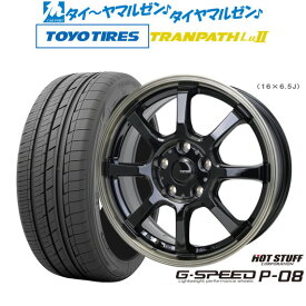 [6/1]P5倍+最大100%ポイントバック！★要エントリー新品 サマータイヤ ホイール4本セットホットスタッフ G.speed P-0816インチ 6.5Jトーヨータイヤ トランパス Lu2 215/65R16