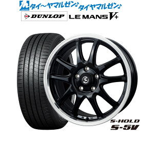 [6/4～10]割引クーポン配布新品 サマータイヤ ホイール4本セットBADX エスホールド S-5V(5穴)18インチ 7.0Jダンロップ LEMANS ルマン V+ (ファイブプラス)215/40R18