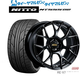 [5/23～26]割引クーポン配布新品 サマータイヤ ホイール4本セットBBS JAPAN RE-V719インチ 8.5JNITTO NT555 G2 215/35R19