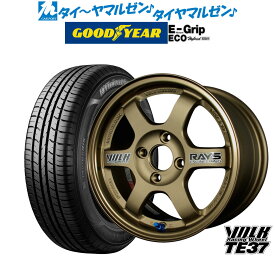 [5/20]割引クーポン配布新品 サマータイヤ ホイール4本セットレイズ ボルクレーシング TE37 (国産車)14インチ 5.0Jグッドイヤー エフィシエント グリップ エコ EG01155/65R14