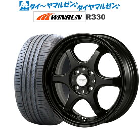 [4/20]割引クーポン配布新品 サマータイヤ ホイール4本セット5ZIGEN ゴジゲン プロレーサー キャノンボール15インチ 5.0JWINRUN ウインラン R330165/55R15