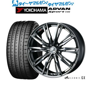 [6/4～10]割引クーポン配布新品 サマータイヤ ホイール4本セットウェッズ レオニス GX19インチ 8.0Jヨコハマ ADVAN アドバン Sport (V105)225/45R19