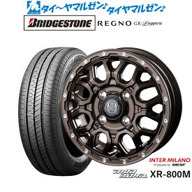 [6/1]P5倍+最大100%ポイントバック！★要エントリー新品 サマータイヤ ホイール4本セットインターミラノ マッドバーン XR-800M14インチ 4.5Jブリヂストン REGNO レグノ GR-レジェーラ165/55R14