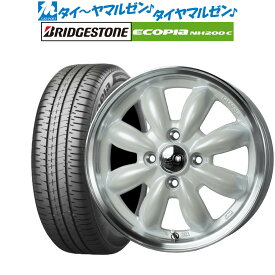 [3/20～26]割引クーポン配布新品 サマータイヤ ホイール4本セットホットスタッフ ララパーム カップ215インチ 5.5Jブリヂストン ECOPIA エコピア NH200C185/55R15