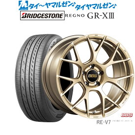 [6/4～10]割引クーポン配布新品 サマータイヤ ホイール4本セットBBS JAPAN RE-V719インチ 8.5Jブリヂストン REGNO レグノ GR-XIII(GR-X3)225/40R19