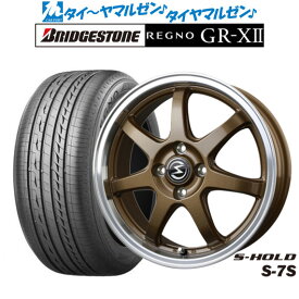 [6/4～10]割引クーポン配布新品 サマータイヤ ホイール4本セットBADX エスホールド S-7S16インチ 6.0Jブリヂストン REGNO レグノ GR-XII(GR-X2)185/60R16