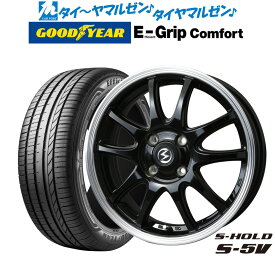 新品 サマータイヤ ホイール4本セットBADX エスホールド S-5V15インチ 4.5Jグッドイヤー エフィシエント グリップ コンフォート165/55R15