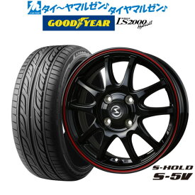 [6/4～10]割引クーポン配布新品 サマータイヤ ホイール4本セットBADX エスホールド S-5V14インチ 4.5Jグッドイヤー イーグル LS2000 ハイブリッド2(HB2)165/55R14