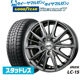 [6/4～10]割引クーポン配布【2023年製】新品 スタッドレスタイヤ ホイール4本セットBADX D,O,S(DOS) LC-1517インチ 7.0Jグッドイヤー ICE NAVI アイスナビ 7 日本製215/60R17