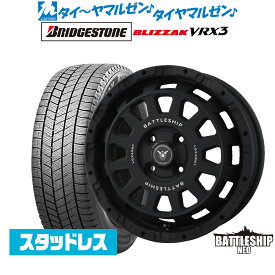 [6/4～10]割引クーポン配布新品 スタッドレスタイヤ ホイール4本セットBADX ロクサーニ バトルシップ NEO(ネオ)(4-100)14インチ 4.5Jブリヂストン BLIZZAK ブリザック VRX3155/65R14