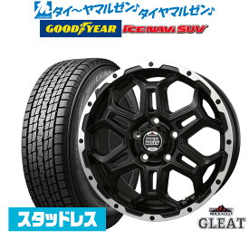 [6/4～10]割引クーポン配布【2023年製】新品 スタッドレスタイヤ ホイール4本セットBADX ロックケリー ROCK KELLY グリート(5穴)16インチ 6.5Jグッドイヤー ICE NAVI アイスナビ SUV225/70R16