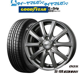 [6/4～10]割引クーポン配布新品 サマータイヤ ホイール4本セットBADX D,O,S(DOS) SE-10R plus14インチ 4.5Jグッドイヤー エフィシエント グリップ エコ EG01155/65R14