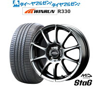 [SS限定]P最大44倍&クーポン配布新品 サマータイヤ ホイール4本セットMID ホイールズ スタッグ16インチ 6…