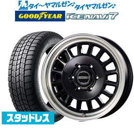 [6/4～10]割引クーポン配布【2023年製】新品 スタッドレスタイヤ ホイール4本セットCRS ESSEX エセックス ENCD(1ピース)17インチ 6.5Jグッドイヤー ICE NAVI アイスナビ 7 日本製215/60R17