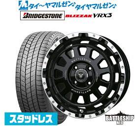 [6/4～10]割引クーポン配布新品 スタッドレスタイヤ ホイール4本セットBADX ロクサーニ バトルシップ NEO(ネオ)(4-100)14インチ 4.5Jブリヂストン BLIZZAK ブリザック VRX3155/65R14