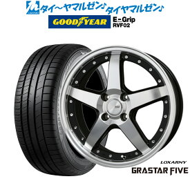 [6/4～10]割引クーポン配布新品 サマータイヤ ホイール4本セットBADX ロクサーニ グラスターファイブ16インチ 6.0Jグッドイヤー エフィシエント グリップ RVF02185/55R16