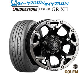 [6/4～10]割引クーポン配布新品 サマータイヤ ホイール4本セットクリムソン MG ゴーレム17インチ 7.0Jブリヂストン REGNO レグノ GR-XIII(GR-X3)215/50R17