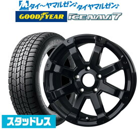 [6/4～10]割引クーポン配布【2023年製】新品 スタッドレスタイヤ ホイール4本セットBADX ロックケリー ROCK KELLY MX-I17インチ 7.5Jグッドイヤー ICE NAVI アイスナビ 7 日本製215/60R17