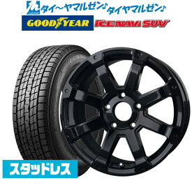 [6/4～10]割引クーポン配布【2023年製】新品 スタッドレスタイヤ ホイール4本セットBADX ロックケリー ROCK KELLY MX-I16インチ 7.0Jグッドイヤー ICE NAVI アイスナビ SUV225/70R16