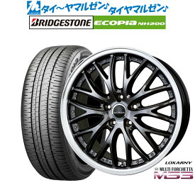 [6/4～10]割引クーポン配布新品 サマータイヤ ホイール4本セットBADX ロクサーニ マルチフォルケッタ MS318インチ 7.5Jブリヂストン ECOPIA エコピア NH200215/45R18