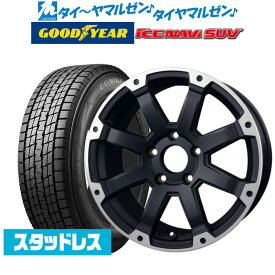 [6/4～10]割引クーポン配布【2023年製】新品 スタッドレスタイヤ ホイール4本セットBADX ロックケリー ROCK KELLY MX-I16インチ 7.0Jグッドイヤー ICE NAVI アイスナビ SUV225/70R16