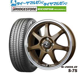 [6/4～10]割引クーポン配布新品 サマータイヤ ホイール4本セットBADX エスホールド S-7S14インチ 4.5Jブリヂストン ECOPIA エコピア NH200C165/55R14