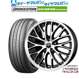 [6/4～10]割引クーポン配布新品 サマータイヤ ホイール4本セットBADX ロクサーニ マルチフォルケッタ MS318インチ 7.5Jブリヂストン ECOPIA エコピア NH200215/45R18