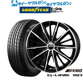 [6/4～10]割引クーポン配布新品 サマータイヤ ホイール4本セットBADX AMD G-Line SP15インチ 6.0Jグッドイヤー エフィシエント グリップ エコ EG01195/65R15